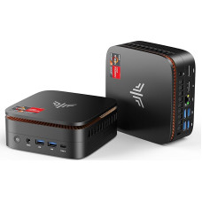 NiPoGi Pinova P1 mini kompiuteris AMD Ryzen 4300U W-11 Pro (4C/4T, iki 3,7 GHz) 16GB DDR4/1TB SSD, stalinis kompiuteris 4K @ 60Hz trigubas ekranas (HDMI 2.0+Type-C+DP 1.4)/Wi-Fi 5/BT 4.2/LAN, skirtas biurui, švietimui, multimedijai