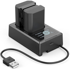 SMALLRIG baterijų įkroviklis NP-FZ100 fotoaparatams (2 vnt.) 2040 mAh baterijos ir įkroviklis su LCD ekranu, įkraunama baterija, skirta 