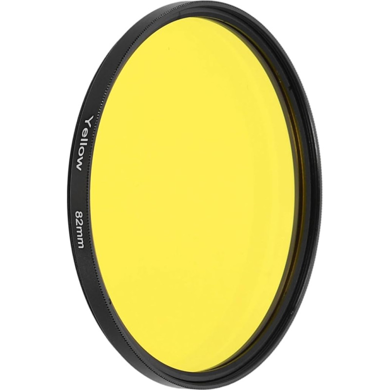 PATIKIL 82 mm objektyvo filtras Visiškai spalvotas filtras Atsparus įbrėžimams optinės dervos apvalus įsukamas filtras Spalvų korekcijos priedai fotoaparatui Fotografijos objektyvas Geltonas