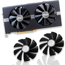 CF1015H12D/FDC10U12S9-C Graphics Card Cooling Fan for Sapphire Nitro RX 580 RX 570 RX 480 VGA Graphics Card Cooling (Black, Pack of 2)