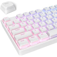 PBT Pudding Keycaps Set 117 Keys, Double Shot Translucent XDA Profile for ISO & ANSI Layout 61/68/84/87/104 Keys Mechanical Keyboard