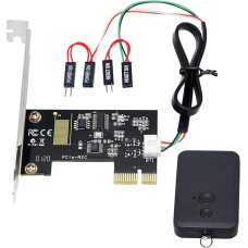 CERRXIAN PCIe Wireless Computer Remote Control Switch, 2.4G Wireless Remote Computer Power/Reset Switch Control