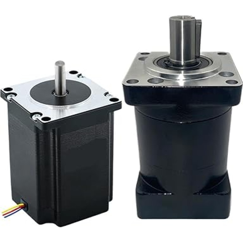 Nema23 Planetengetriebe-Reduzierer (Verhältnis 3:1, 4:1, 5:1, 6:1, 10:1) mit Schrittmotor auf 57x82mm, 2, N Einzelachse 8 (santykis 4:1)