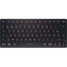 CHERRY KW 9200 MINI Kompaktiška daugiafunkcinė klaviatūra iki 4 įrenginių, belgų išdėstymas (AZERTY), 
