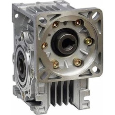 NMRV063 Schneckengetriebe-Drehzahlminderer, 80 x 80 mm Flansch mit 19 mm Eingangswelle, 25 mm Ausgangsbohrung for 80 Servomotor Achsenspiel(Ratio 80 to 1)