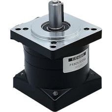 Planetengetriebe-Reduzierer PX80. Das Getriebegetriebe ist geeignet für Servomotoren 32. Flansch 80 mm. Eingang 19 Ausgang 16 (6-1)