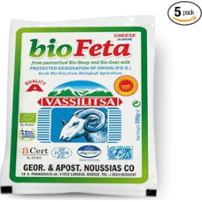 Vassilitsa Organic Feta Gluten Free Sheep Cheese, 5 x 200g