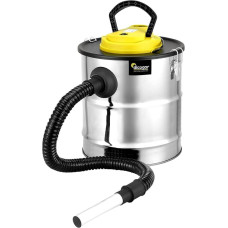 Židinių, granulių ir kepsninių pelenų siurblys - 1200 W galia - 20 l talpa - pagamintas iš nerūdijančio plieno - 1 m žarna ir filtro dangtelis - pūstuvo funkcija Dicogar