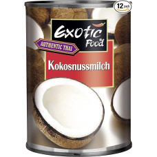 EXOTIC FOOD Coconut Milk, Pack of 12 (12 x 160 ml)