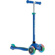 Globber Primo Lights Children's Scooter, 120/80 mm, ABEC 5, 3 Wheels, Height Adjustable, LED Light Wheels, Neon