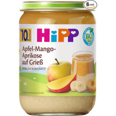 HiPP Apfel-Mango-Aprikose auf Grieß, ab 10. Monat, (6x190g)