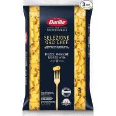 Barilla Selezione Oro Chef Mezze Maniche Rigate n. 84, 3 pakuotės (3 x 1 kg)