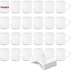 Sumex Pack of 24 Sublimation Blanks Sublimation Mugs White Ceramic Mug 11 oz for Coffee Milk Tea