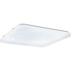 EGLO Frania-S LED lubų šviestuvas, 1 lemputės sieninis šviestuvas, krištolo efekto lubų šviestuvas, pagamintas iš plieno ir plastiko, baltos spalvos svetainės šviestuvas, virtuvės šviestuvas, prieškambario šviestuvas, lubos, D x Š 53 cm