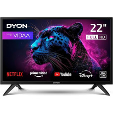 „DYON Movie Smart 22 VX“ – 22 colių (55 cm) „Full HD“ išmanusis televizorius su HD trigubu imtuvu (DVB-C/-S2/-T2), „App Store“, „Netflix“, „Prime Video“, „YouTube“, „DAZN“, „Disney+“, „Waipu.tv“ ir „Hotel Mode“