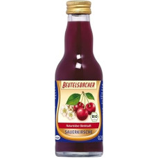 Daugkartinio naudojimo „Beutelsbacher“ rūgščių vyšnių sultys (200 ml) – ekologiškos