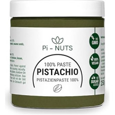 Pi-nuts Pistachio Paste 100% No Additives - Pistachio Cream - Pistachio Pus Made from Peeled Pistachio Seeds - For Baking and Desserts - 250 g
