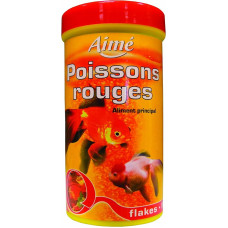 Aimé Fish Food Aquarium Flake Food Aquarium for Goldfish Full Goldfish Food with Essential Nutrients Cereals and Plant Proteins 50 g 250 ml