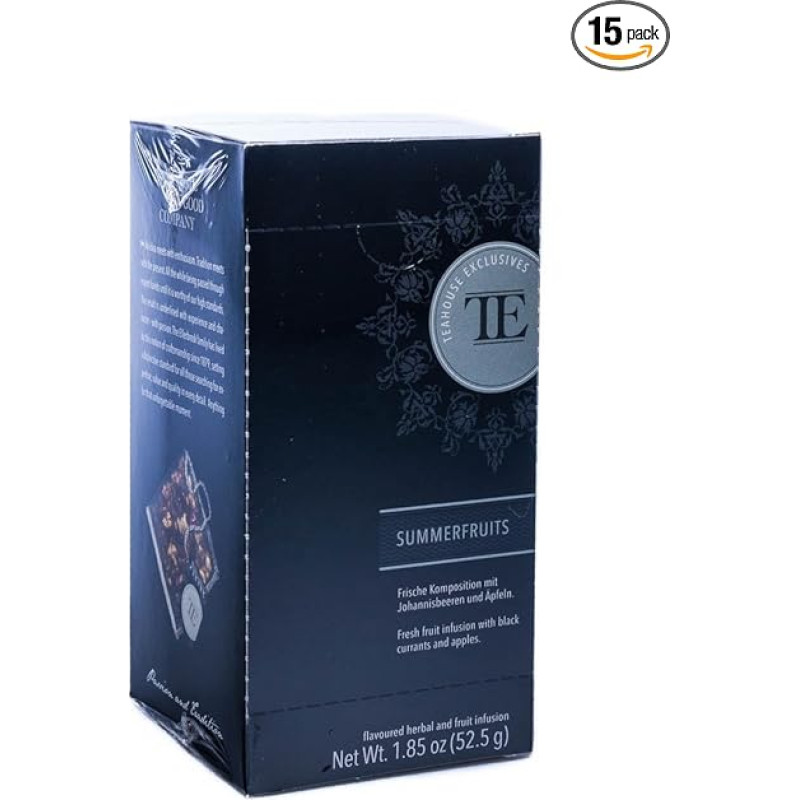 TE Luxury arbatos maišeliai „Summerfruits“ – 15 arbatos maišelių, 52,5 g