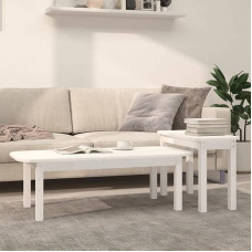 Solivagant 2-TLG. Couchtisch-Set Weiß Massivholz Kiefer, Möbel,Tische,Ziertische,Couchtische, 11.76 kg-822363