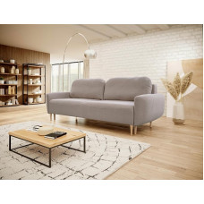 „Boho“ sofa su miego funkcija ir daiktų laikymo dėže, kampinė sofa, paminkštinta atlošo dalis, automatinė išskleidimo pagalba, svečių lova, 244 x 102 cm, miego paviršius 140 cm x 200 cm