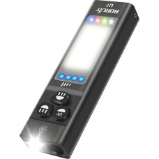 „BORUIT U7“ įkraunamas LED žibintuvėlis, 1100 liumenų, su 365 nm UV lempa, mini RGB žibintuvėliai (su spaustuku, magnetu) – IP65 atsparus vandeniui COB žibintuvėlis, skirtas stovyklavimui ir veiklai lauke