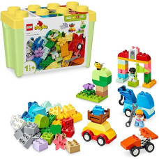LEGO DUPLO Classic Stone Box Cars and Trucks, Play Set with Vehicles for Toddlers from 1.5 Years, Creative Learning Toy, Car Toy and Racing Car Set 10439