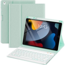 „OYEEICE“ planšetinio kompiuterio klaviatūros dėklas, suderinamas su „iPad“ 9/8/7 kartos 10,2 colių modeliais | Įrengtas rašiklio laikiklis, magnetinis 7 spalvų apšvietimas, klasikinis stilius