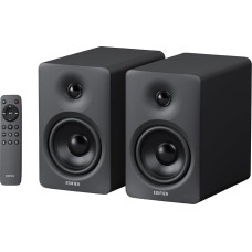 „Edifier M90“ lentyninis garsiakalbis, 100 W RMS galios stalinis garsiakalbis, aukštos raiškos garso palaikymas, LDAC, „Bluetooth“ 6.0, kompaktiškas garsiakalbis, HDMI eARC / optinis / USB-C / AUX įėjimai, SUB išėjimas, aktyvus garsiakalbis – juodos spalv