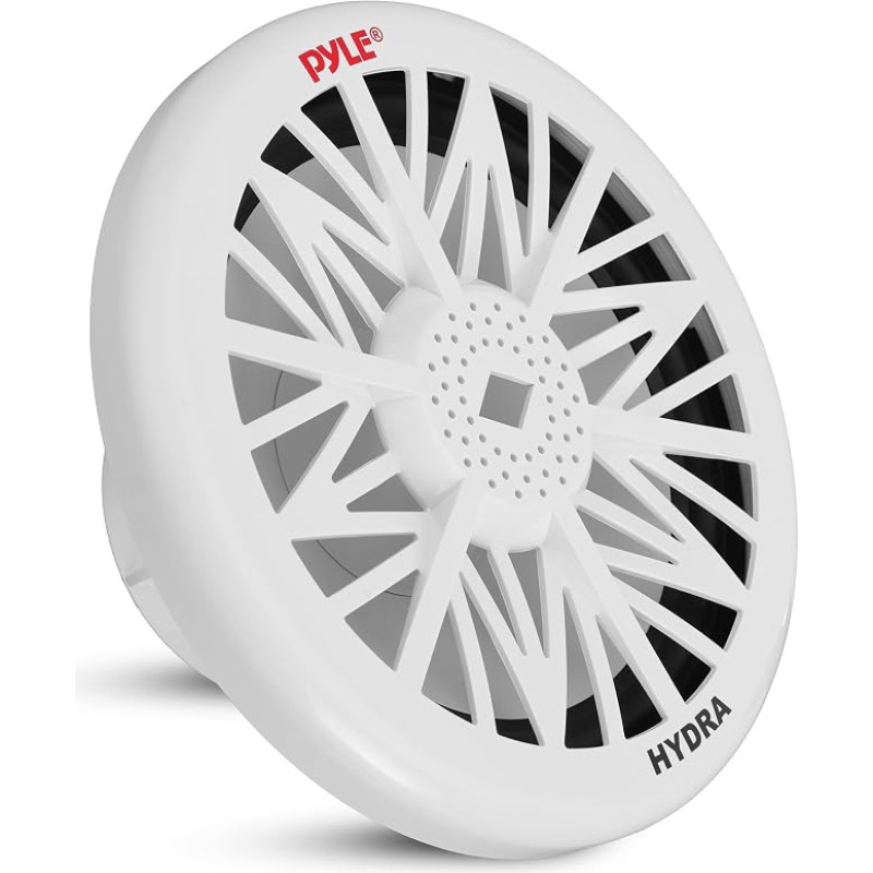 „Pyle PLMRW12“ 12 colių, 600 W, 4 omų jūrinis žemų dažnių garsiakalbis – baltas