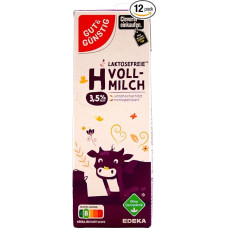 „Gut & Günstig“ laktozės neturintis ilgai galiojantis pienas, 3,5 % riebalų, 12 vnt. pakuotė (12 x 1 l)