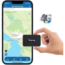 Small 4G GPS Tracker, Real-time Tracking Tracking Transmitter Mini GPS Locator with 1500 mAh Battery, Magnetic GPS Transmitter for Car, Children's Case, Free App/Web Platform