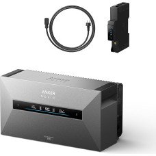 Anker Solix Max AC Solar Bank, Plug & Play Balcony Power Station with Storage | All-in-one plug & play home memory, 10,000 cycles, 5 min installation, solar system with inverter