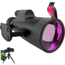 Monocular 10-30x Zoom Monocular ED Lens, 50 mm Eyepiece BAK4 HD IPX7 Monocular Binoculars with Smartphone Adapter and Tripod for Concerts, Football Games (Large Telescope)