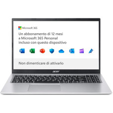„Aspire 1“ A115-32-C56R, „Cel“ N4000, N4500, 1,1 GHz, 4 GB / 128, 15,6 colių, FHD, HD (0,9), UHD, „Wi-Fi 5“, „BT 5.0“, „W11S64“, atverčiamas korpusas, sidabrinė spalva