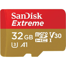 SanDisk Extreme microSDHC 3 Rescue Pro Deluxe Memory Card, Gold/Red 32GB