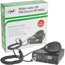 PNI Radijo stotelė CB HP 8000L Escort mit einstellbarem ASQ, 12 V, 4 W, Schloss und Feuerzeugstecker