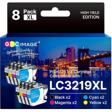 GPC IMAGE LC3219XL Ink Cartridge for Brother LC3219 XL LC3217 for Brother MFC-J5330DW MFC-J5335DW MFC-J5730DW MFC-J6530DW MFC-J6930DW MFC-J5930DW (2 Black 2 Cyan 2 Yellow 2 Magenta 8 Pack)