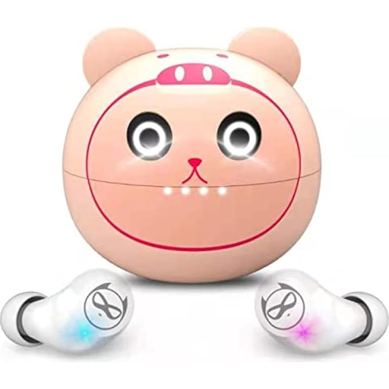 Wireless In-Ear Headphones, Bluetooth Headphones with Dual Microphone and Touch Control, Headphones Wireless 36 Hours Playback, Headphones as Gift (Piggy)