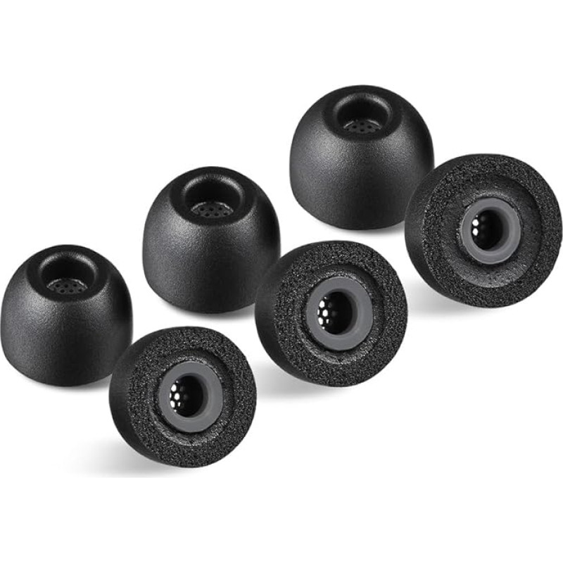 AZLA „Foamax Standard“ (M/ml/L) putų ausų antgaliai iš atminties putų, skirti belaidžiams ausiniams su triukšmo slopinimu; atsarginiai antgaliai, suderinami su „Sony“, „Beats“, „Samsung“ ir „Skullcandy“ ausinėmis