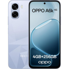 „OPPO A6k“ 4G „Android“ atrakinamas išmanusis telefonas, 4 + 256 GB, 6,75 colio 120 Hz itin ryškus ekranas, 50 MP itin aiški kamera, 6100 mAh baterija, 48 mėnesių „Fluency“ garantija, „Snapdragon 685“, IP64 atsparumas vandeniui, „Crystal“