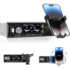 1 DIN automobilinis grotuvas su „Bluetooth“, MP3, FM radiju, USB ir AUX jungtimis bei nuotolinio valdymo pultu