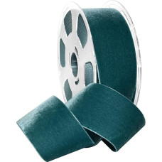 „Morex“ juostelė „Nylvalour Velvet“, žalsvai mėlyna, 2 coliai x 11 jardų