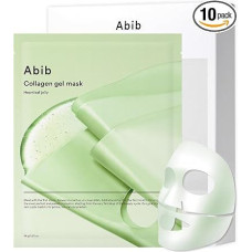 „Abib“ veganiška kolageno gelio kaukė „Heartleaf Jelly“, 10 vnt. pakuotė (raminanti) | Korėjos veganiška kolageno hidrogelio veido kaukė, vėsinanti, raminanti, su hialurono rūgštimi