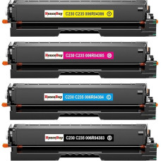 HenceBuy C230 C235 Toner Compatible with Xerox 006R04383 006R04384 006R04385 006R04386 Replacement for Xerox C235 C235DNI C230 C230DNI Printer Black Cyan Magenta Yellow