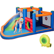 Outsunny Inflatable Bouncy Castle Water Park with Fan 380 x 340 x 170 cm