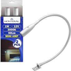 MONTERAL 2x LED Gooseneck Lamp 1W 12V 3000K 90LM