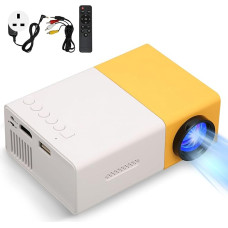 Projektorius HD 1080P „HiFi“ nešiojamasis filmų projektorius, „Smart Home“ projektorius su HDMI, USB, atminties kortele, AV jungtimis, skirtas išmaniesiems telefonams, nešiojamiesiems kompiuteriams ir TV Stick įrenginiui „ONE“