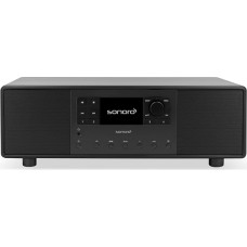 sonoro Primus Internet Radio with Bluetooth (Spotify, Deezer, Podcasts, FM/FM, DAB Plus, WLAN, AUX-In, Wooden Housing) Stereo System, Black