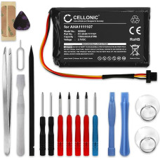 CELLONIC® GPS Replacement Battery AHA1111107 AHA11111010 P6 - Replacement Battery for Tomtom Go Essential Go 6100 Go 620 Go 610 Go 600 (4FA60) Navigation Device 1100 mAh + Tool Set Navigation Battery